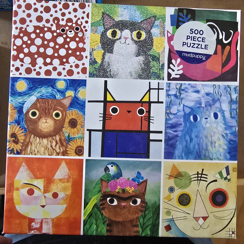 Colorful Cat Collage 500-Piece Puzzle